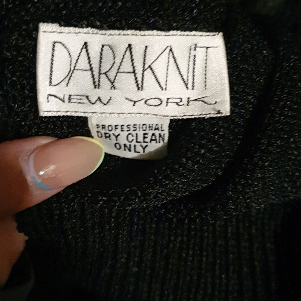 Vtg Ladies Daraknit Sequin & Beaded Sweater L - Picture 3 of 5